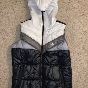 Adidas black and white Colorado puffer vest